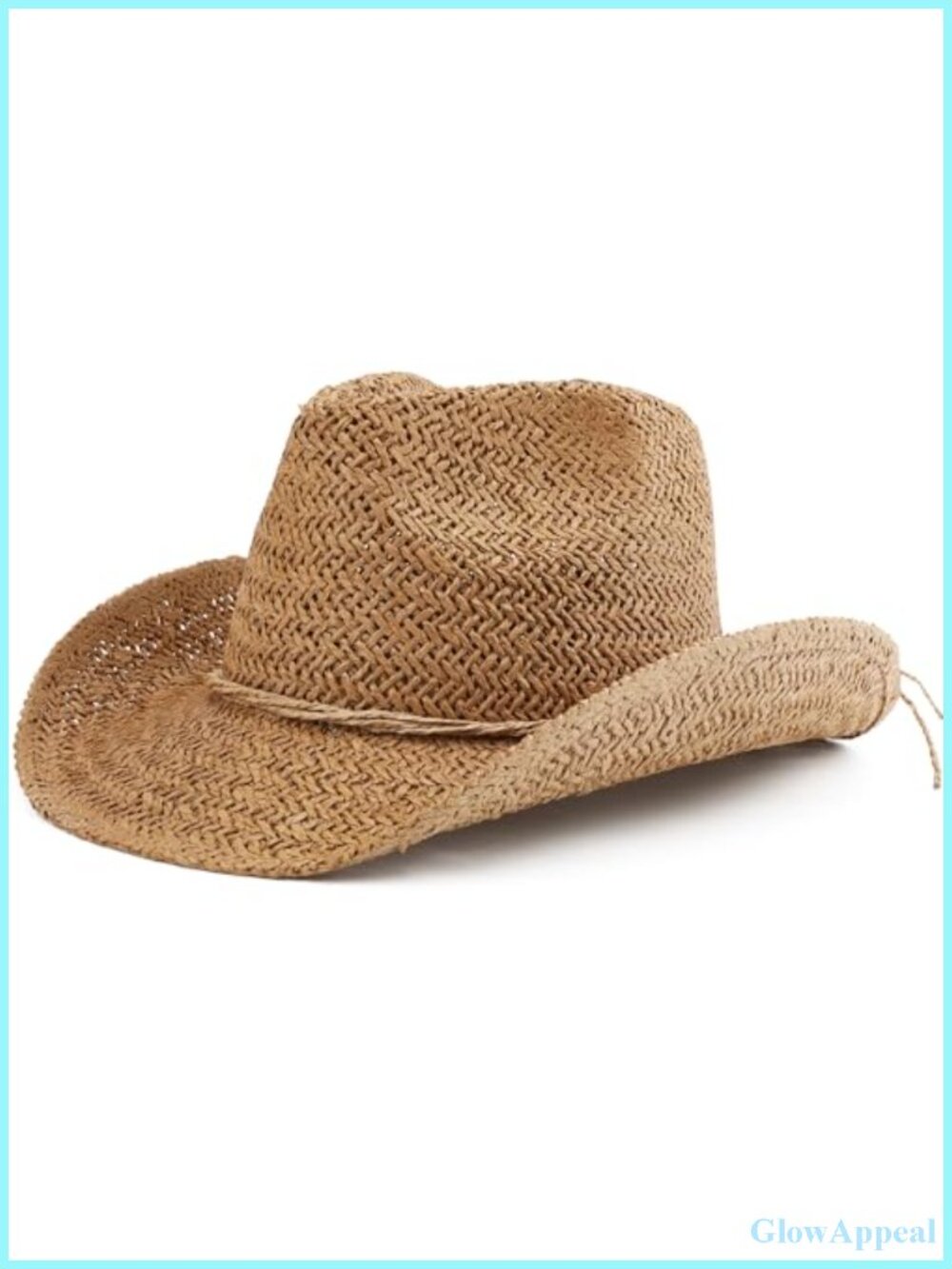 Straw Cowboy Hat Women Short Brim Western Cowgirl Sun Protection
